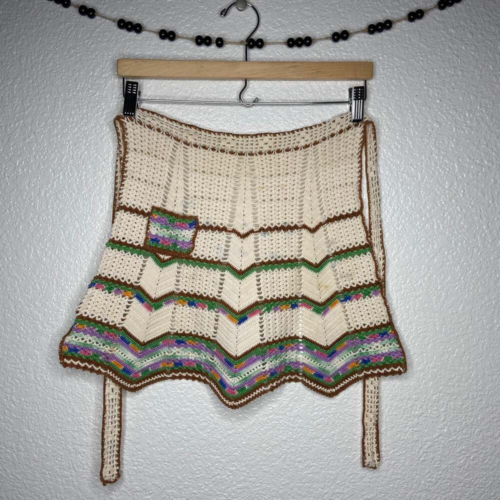 Vintage Handmade Crochet Apron